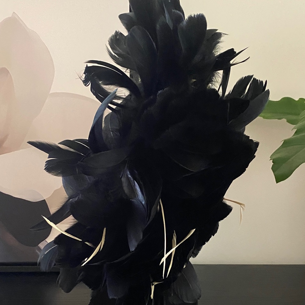 Vintage Custom Black Feather Hat - Picture 3 of 8
